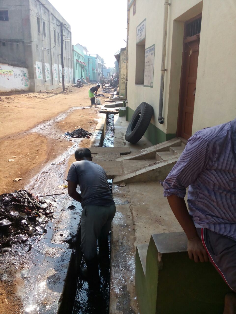 Cleaning of garbage at Pariharpur wardno. 6