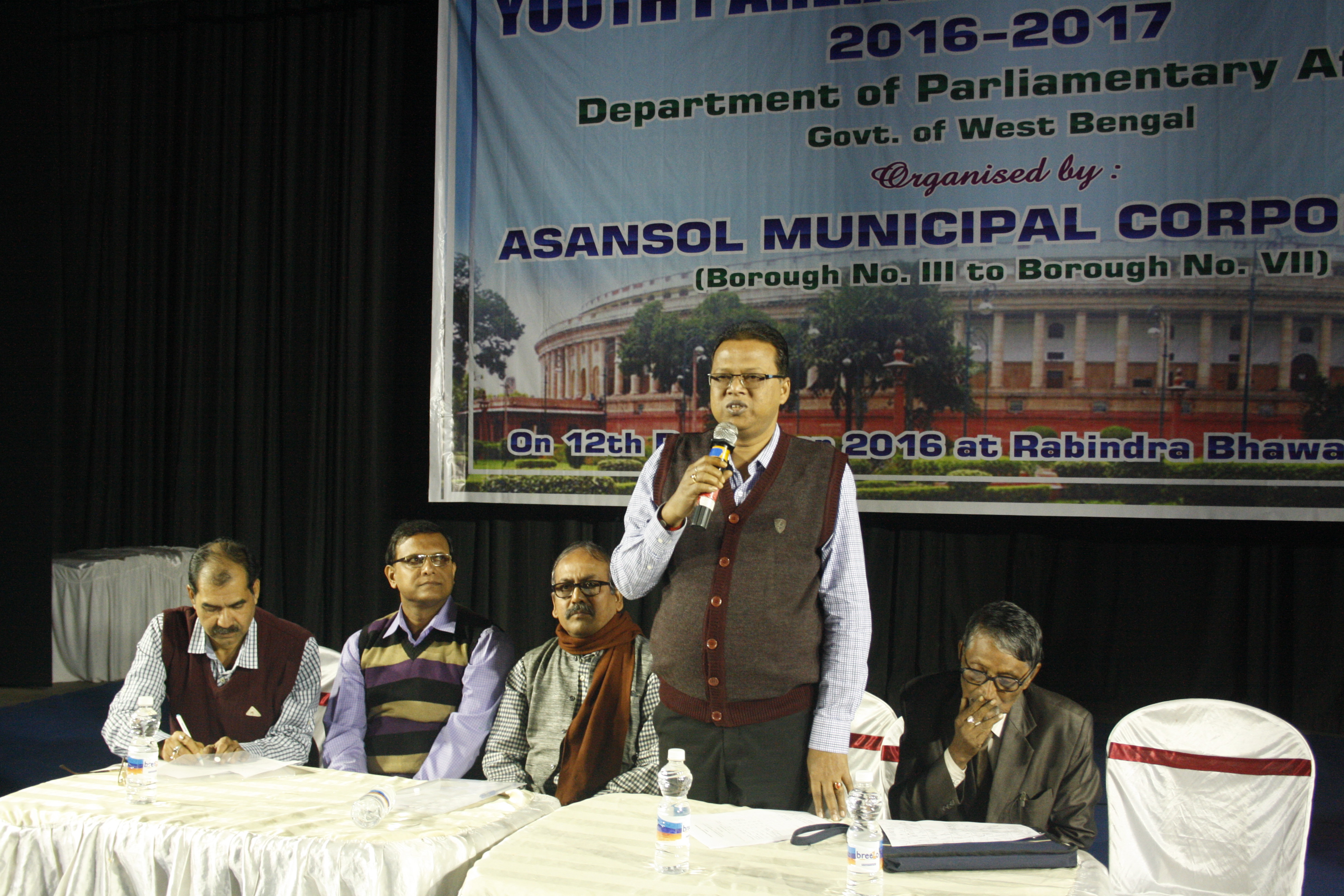 AMC Secretary Sir Giving Speech To Students.